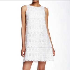 White lace shift dress